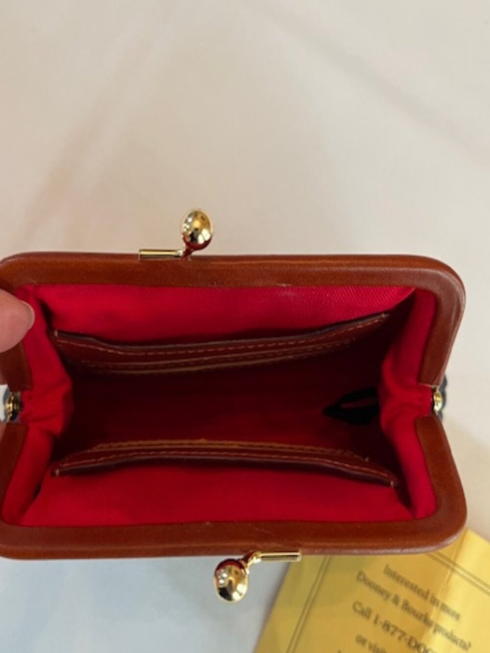 DOONEY & BOURKE | Gretta Framed Navy Blue Coin Purse-Like NEW - Picture 4 of 7